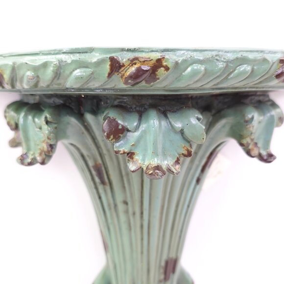 Hobby Lobby Dark Seafoam Color Distressed Rococo-Style Mounted Shelf - Picture 4 of 8
